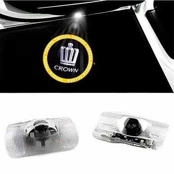 ColorBuy Courtesy Light Courtesi LED Logo Curtain Lamp for CROWN Crown Car (CROWN Yellow)