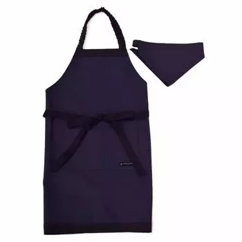 COLORFUL CANDY STYLE Children s Apron Boys Girls Triangle Sling Set Elementary School Students Easy to Put On and Take Off 130-160 Deep Navy N1211530