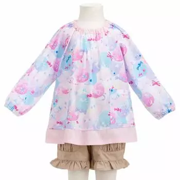 COLORFUL CANDY STYLE Smock for Long Fluffy and Cute Candy Pop N1138810 Girls, Children, Kindergarten, Nursery, Sleeves, 100-110cm,