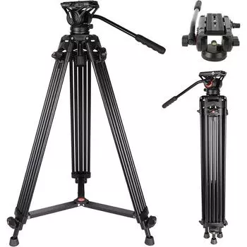COMAN KX3636 Профессиональные сверхмощные штативы для фотоаппаратов с быстросъемной пластиной и штативом с жидкостной головкой на 360 ° для видеокамер DSLR CHINA