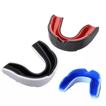 Combat Sports Mouth Guard Mouth Guard Adults Junior Mouth Guard Sports Mouthguard for Football Wrestling Hockey Lacrosse Boxing Black white