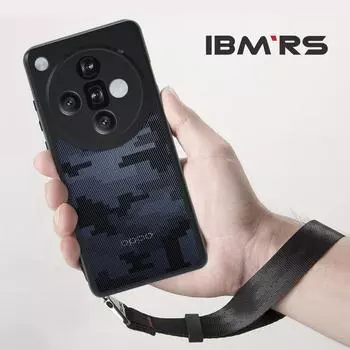 (Comes with wrist strap)BMRS for Oppo Find X7 Ultra camo case, Clear Hard Back Protective Cover lattice camo