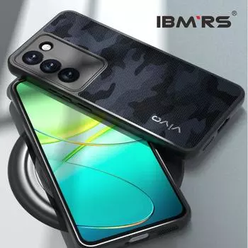 (Comes with wrist strap)for vivo V30 lite 4G/5G Case,Military Grade Drop Tested, Matte Translucent Hard Back Slim Protective Case. Camo Black
