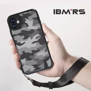 (Comes with wrist strap)IBMRS for Apple iPhone 11 Camo Case, Clear Hard Back Shockproof Advanced Protective Cover