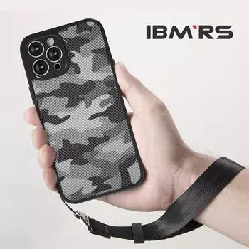 (Comes with wrist strap)IBMRS for Apple iPhone 12 Pro Case,camo Clear transparent phone protection shell