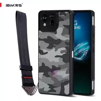 (В комплекте ремешок на запястье)Чехол IBMRS для Asus ROG Phone 8/8Pro, камуфляжный прозрачный жесткий чехол с защитой от ударов и улучшенной тонкостью Art Camo