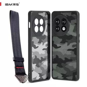 (Comes with wrist strap)IBMRS for OnePlus 11 Case,Flexible Tpu and Transparent Hard PC Back Cover Hybrid Camouflage Protective Case for phone series(6.7 )