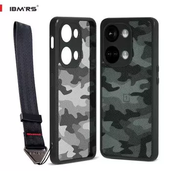 (Comes with wrist strap)IBMRS for OnePlus Ace 2V/Nord 3 5G Case, Camouflage Anti-Fingerprint Matte Clear Hard Back and Soft TPU Frame Protective Case for phone series(6.7 )