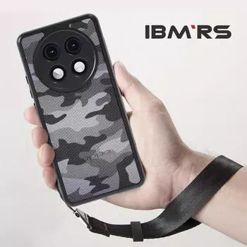 (Comes with wrist strap)IBMRS for Oppo A2 Pro Shockproof Phone Case,Military grade protection camo clear transparent case Art Camo
