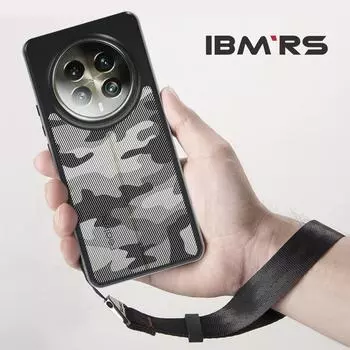(В комплекте ремешок на запястье)Чехол IBMRS для Realme 12 Pro/12 Pro+, предотвращает случайные падения, нескользящий, антижелтый, камуфляжный прозрачный чехол для телефона Art Camo