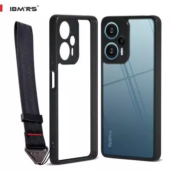 (В комплекте ремешок на запястье)Чехол ibmrs для Xiaomi Note12 Turbo/POCO F5, камуфляжный матовый прозрачный защитный чехол для телефона for phone series(6.6 ) прозрачный