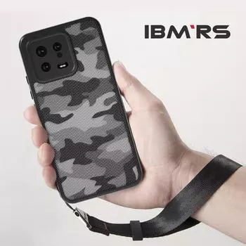 (Comes with wrist strap)IBMRS for Xiaomi 13 Case,camouflage Shockproof matte Phone Case XIAOMI 13 прозрачный