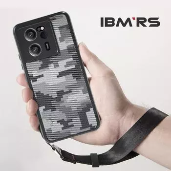 (Comes with wrist strap)ibmrs for Xiaomi 13T Pro/Redmi K60 Ultra Anti-Fingerprint Camo Case ,matte Clear transparent phone protective case transparent прозрачный
