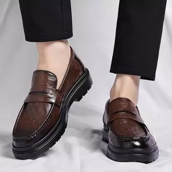 Comfortable and breathable in spring and summer Slip on Shoes Men s Luxury Brands Outdoor leisure parties and driving shoes 38 чёрный