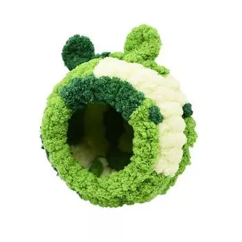 Comfortable Golden Bear Round Cave Warm Hamster Soft Bed House Wall Mounted Hamster Nest Winter S