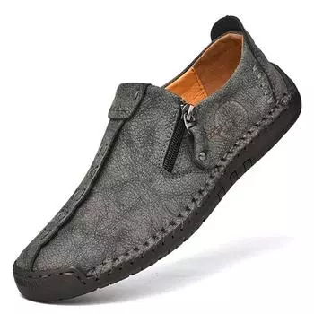 Comfortable Leather Men Shoes Casual Slip On Men Loafers Qlity Split Leather Shoes Men Flats Hot Sale Moccasins Shoes Plus Size 38