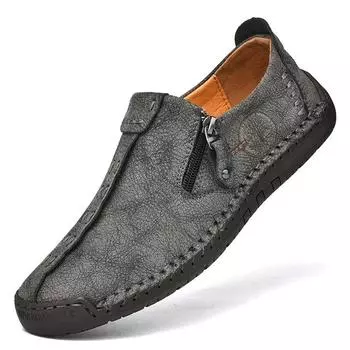Comfortable Leather Men Shoes Casual Slip On Men Loafers Qlity Split Leather Shoes Men Flats Hot Sale Moccasins Shoes Plus Size 38