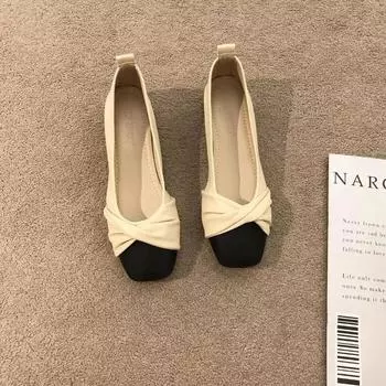 Comfortable Moccasins Women s Shoes Square Toe Ladies Pumps Luxury on Offer Social Fashion Mary Jane Shoes De Mujer 35 хаки