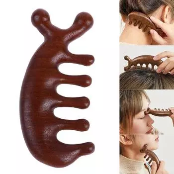 Comfortable Wide Tooth Massage Comb Resin Anti-static Scalp Massager Five Claw Head Scraping Shoulder
