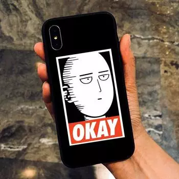 Чехол для телефона с рисунком аниме One Punch Man для Iphone 13 8 7 Plus XS Mobile Shell 11 Pro Max 12 Mini XR 10 X SE 2020 6 6S 5, твердый переплет iPhone 5