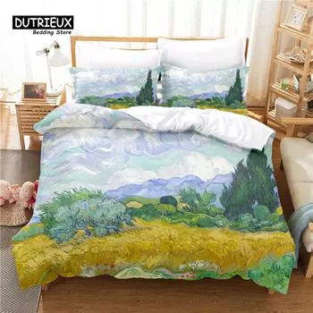 Comic World Bedding Set, 3Pcs Duvet Cover Set, Soft Comfortable Breathable Duvet Cover, For Bedroom Guest Room Decor EU single(135x200cm)