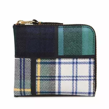 COMME des GARCONS TARTAN PATCHWORK COIN CASE COMME des GARCONS Wallet Coin Purse Coin Case Zipper Genuine Leather Tartan Check Green SA3100TP L-shaped