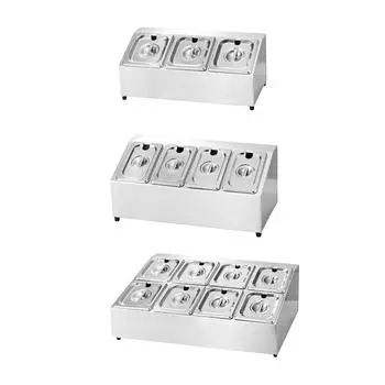 Commercial Jams Box Removable Containers Condiment Server Tray with Lid Condiment Prep Station for BBQ Hotel Bar Party Camping