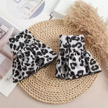 Commute Fake Hand Sleeves Comfortable False Wrist Cuffs Photo Props Black-Ruffle Sleeves