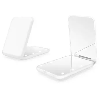 Compact Cosmetic Mirror 1X/3X Magnification LED Pocket Makeup Mirror with Cell Batteries Mini for Purse Pocket Travel and Gift