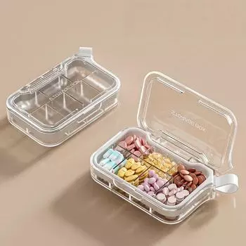 Compact Design Pill Storage Cases Seal Ring Vitamin Container New Pill Organizer Box Daily Use