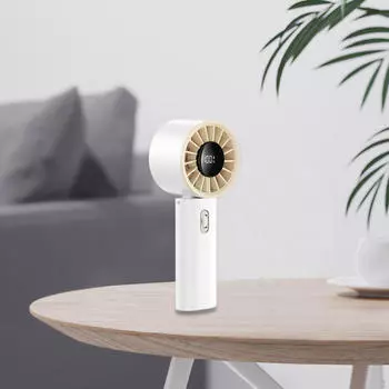Compact Handheld Fan with Adjustable Speeds for Travel And Office Use белый