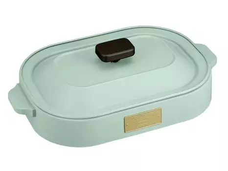 Compact Hot Plate Flat Takoyaki for 3 Living Retro [Toffy] K-HP1 (Pale Aqua) 1, 2, People, Small, Alone, Party, Cute, K-HP1-PA