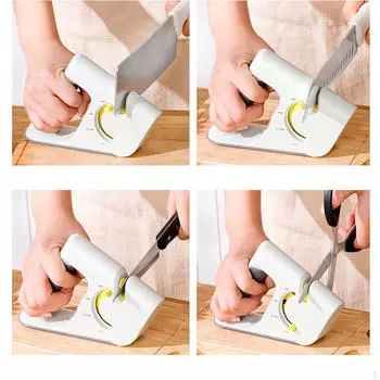Compact Kitchen Knife Sharpener Sharpening Tool Sturdy for Paring 18.8x5.1x11.6cm Ergonomic