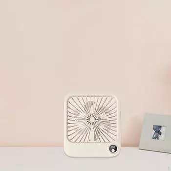 Compact Portable Fan Sleek Design USB Powered Cooling Device for Home And Office бежевый