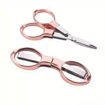 Compact & Versatile Stainless Steel Folding Scissors - Retractable, Durable, And Portable For Travel, Outdoor, And Daily Needs