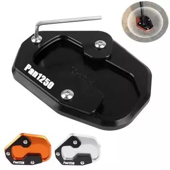 Compatible With Harley PAN AMERICA 1250 RA1250 S ADV 2020-2025 CNC Kickstand Foot Side Stand Extension Pad Support Enlarge Plate чёрный