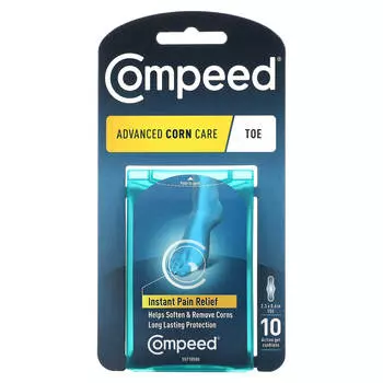 Compeed, Advance Corn Care, для пальцев ног, активный гель-подушечка 10 шт.