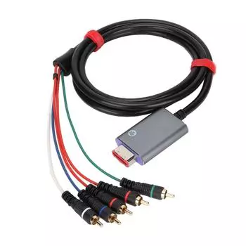 Компонентный кабель 1,8 м 5,9 фута Двойное экранирование Plug and Play Цифровой AV-выход Компонентный 5RCA YPbPr