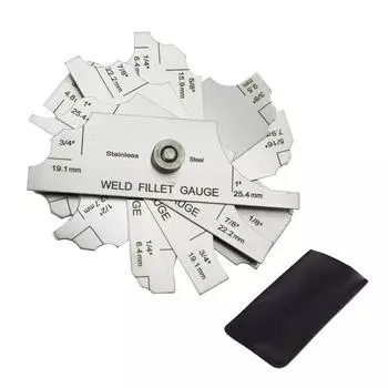 Comprehensive Fillet Weld Set Gage Suitable for Accurate Welding Inspection Manufacturing Measurement in Metric and Inch