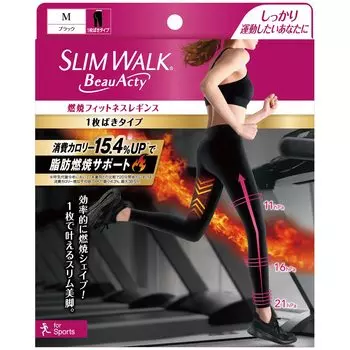 Compression Leggings Slim Walk Beau Acty Combustion Fitness Leggings Black M Compression Sports Women s