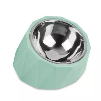ComSaf Dog Tableware Миска для корма для собак из нержавеющей стали, столовая посуда для кошек, наклоненная на 15 градусов, удобная для еды, емкость 120 мл, миска для щенков и котят