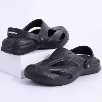Comwarm Fashion Men Beach Sandals Men s Hole Clogs Sandals Summer Unisex Garden Sandals Arch support Home EVA Bathroom Slippers 36-37 серый