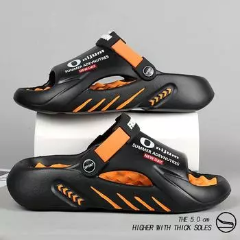 Comwarm New Men Massage Slippers Slides Indoor Outdoor Sandals Beach Casual Shoes Comfortable Sole Men s Slippers Big Size 38-47 44-45 зелёный