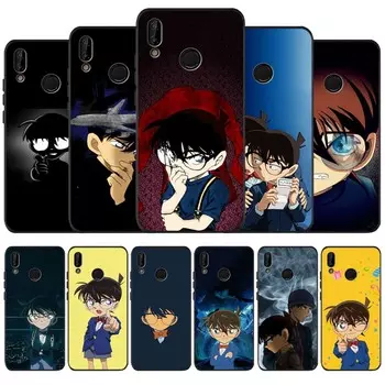 Conan black Phone Case for huawei P40 P30 P20 P10 Pro P9 Lite nova 4E 6SE Psmart 2 2019 Y6 9 Prime cover Shell Huawei P9 Lite