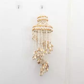 Conch Sea Shell Wind Chime Hanging Ornament Wall Decoration Creative Hanging Pendant Stylish Hanging Ornament Hanging Decor 53x16.5 cm
