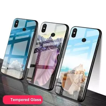 Чехол для телефона из закаленного стекла Conch shell для Redmi Note 5 6 7 8 Pro Note8T Note9S Redmi8 9 Cover Shell Redmi Note 6