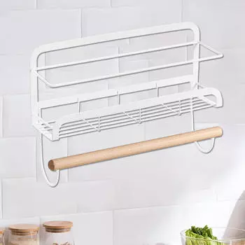 Condiment Jar Storage Rack Bottle Organizer Carbon Steel Multi-scenario Bathroom белый