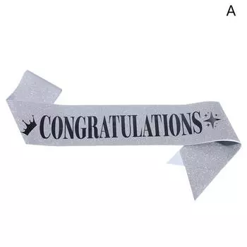 Congratulations Sash For Graduation Class Of 2025 Party Decoration Supplies Favor Glitter Satin Sash Congrats Grad Ceremony