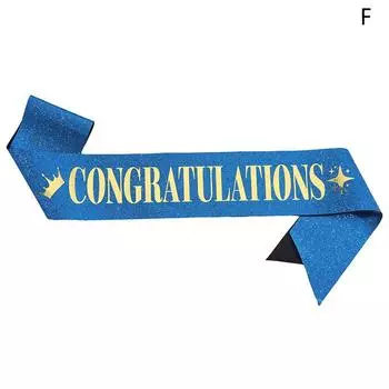 Congratulations Sash For Graduation Class Of 2025 Party Decoration Supplies Favor Glitter Satin Sash Congrats Grad Ceremony