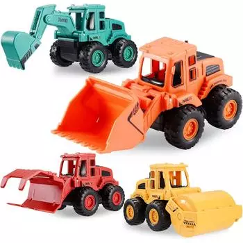 Construction Toys for 3 Years Old Boys Girls Kids Friction Powered Construction Truck Toys Vehicles Sand Toys Trucks Excavator
